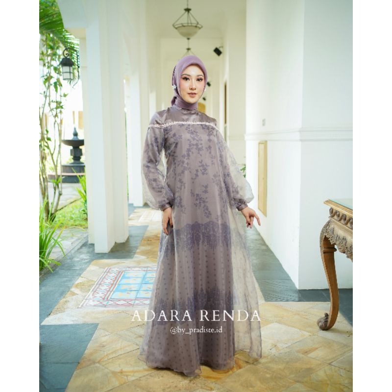 ADARA RENDA Bridesmaid Dress Pesta Muslimah Gamis Lamaran Wedding Lebaran Organza