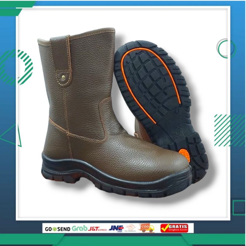 r2 Sepatu Safety Krushers Texas Brown / Safety Shoes Texas Black Original sepatu safety/ sepatu safe