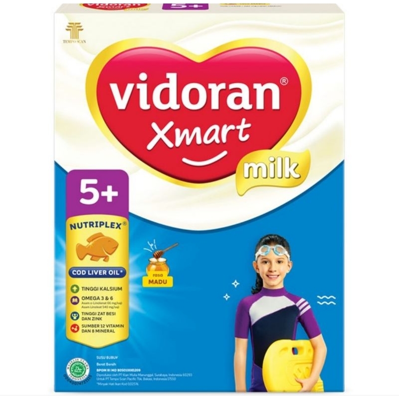 Vidoran Xmart 5+ Susu Pertumbuhan Anak 5-12 Tahun Madu 700 g