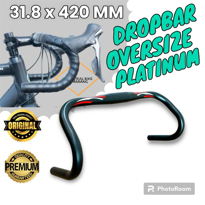 (( OVS PLATINUM )) 31.8 x 420 MM Handlebar Oversize Drop Bar Setang Stang Handlebars Dropbar Roadbik