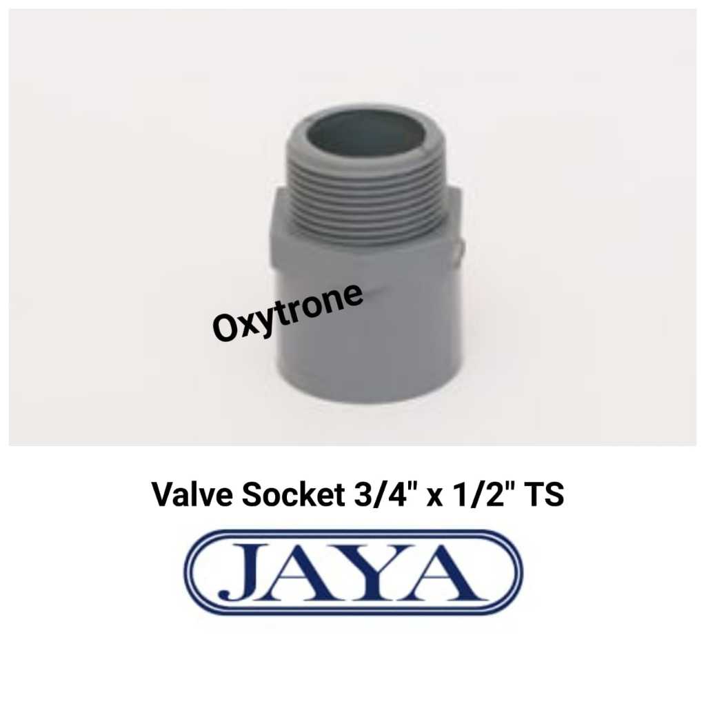 SDL / Sok Drat Luar / Valve Socket PVC 3/4" x 1/2" TS