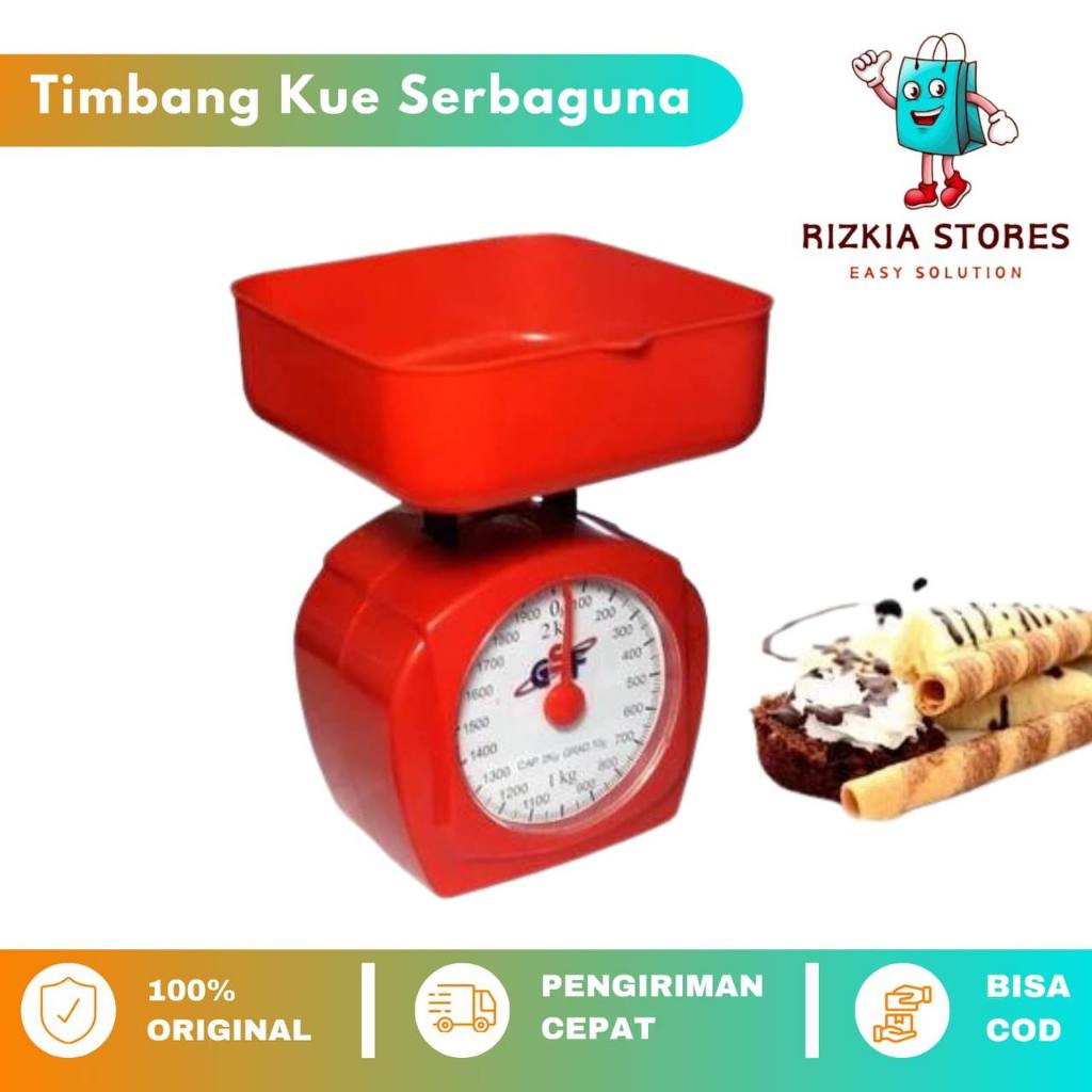 TIMBANGAN KUE SERBAGUNA MANUAL GSF TIMBANGAN KUE 2KG TIMBANGAN DAPUR MANUAL KITCHEN SCALE TIMBANGAN 