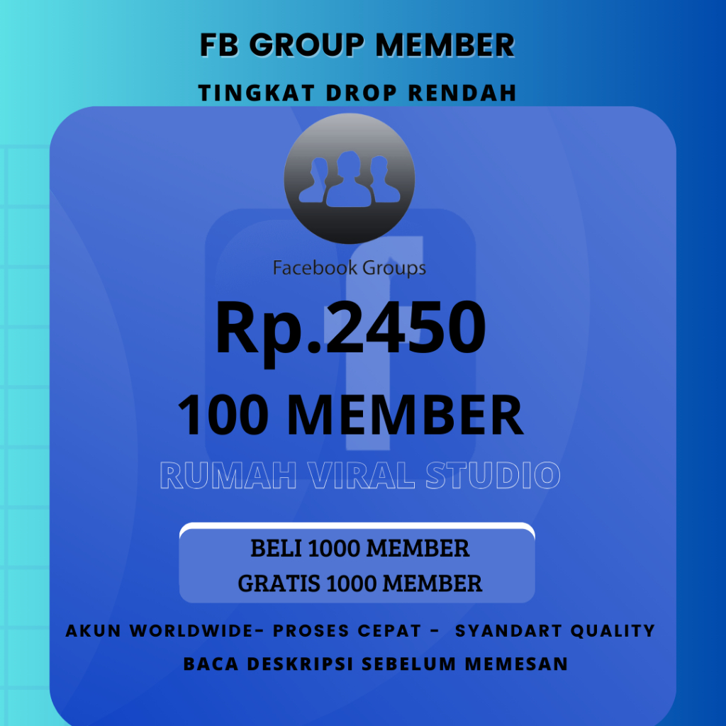 Grup Member Facebook Real Akun Worldwide Drop rendah Anggota Group Garansi