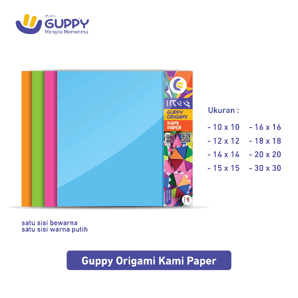 

Guppy Kertas Origami Kami paper, Kertas origami satu sisi