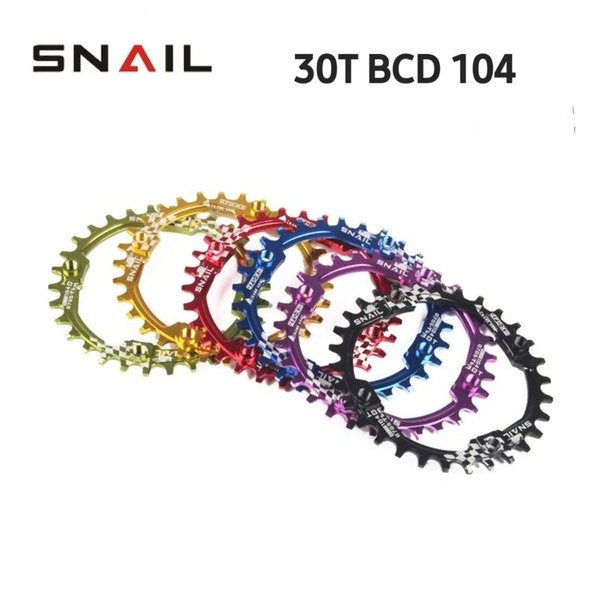 Snail Chainring 30T BCD 104 Round Chain ring Crank Sepeda narrow Wide