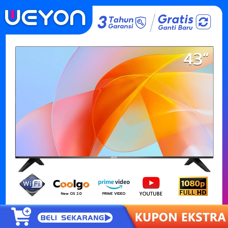 Weyon TV 43 inch Smart TV Digital 43 inch Smart TV FHD LED Televisi