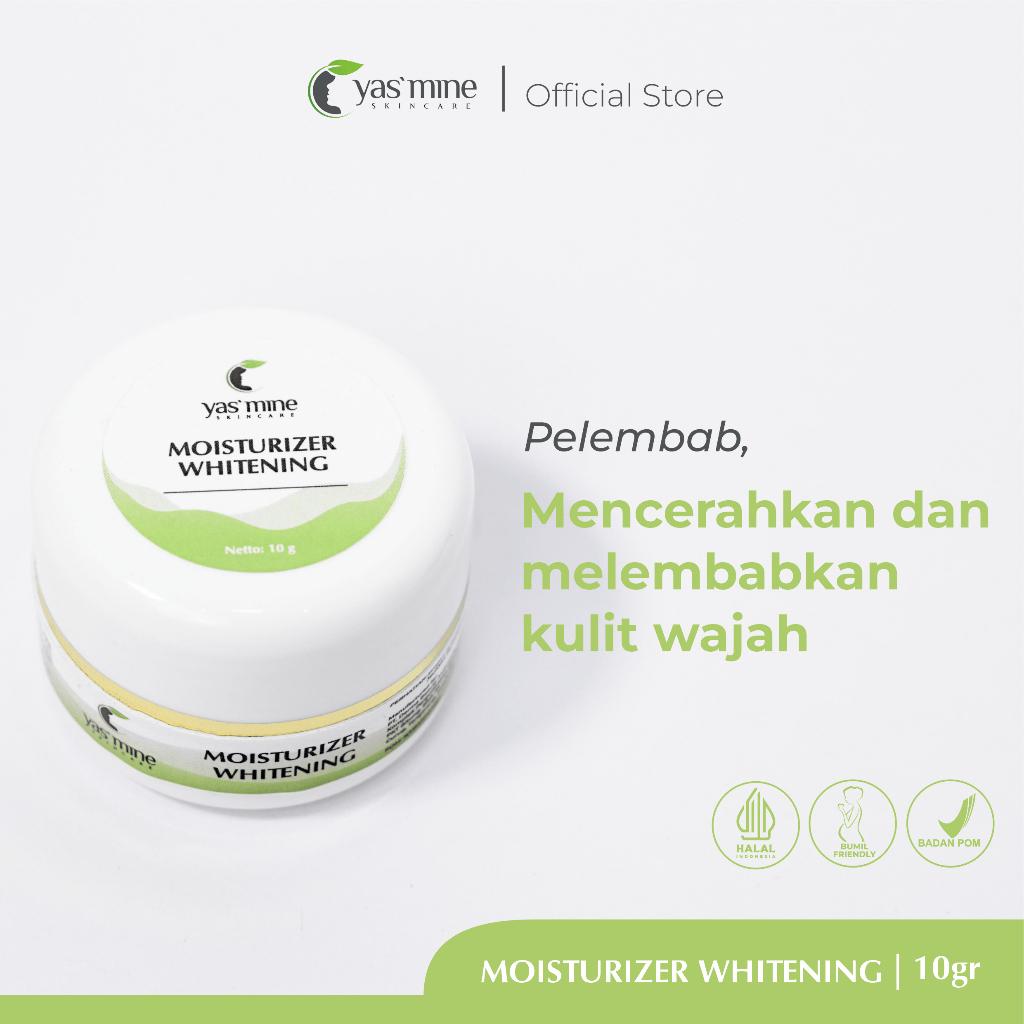 YASMINE SKINCARE | MOISTURIZER WHITENING | PELEMBAB WAJAH | MOISTURIZER MENCERAHKAN
