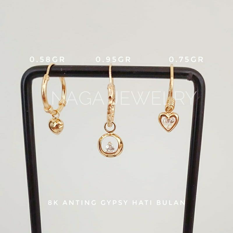 ANTING GIPSY ANAK VANCY HATI BULAN EMAS 375