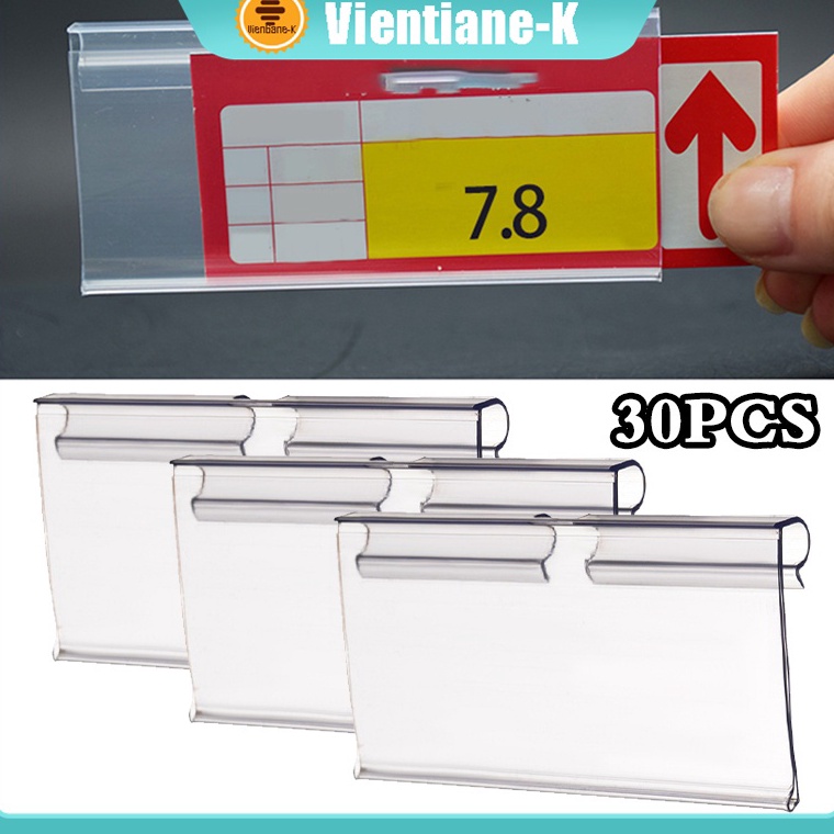 

ART U17U Label Harga Mika Price Tag Holder 3PCS Plastik PVC Price Tag Card Price Tag Holder Minimarket Price Tag Label Holder