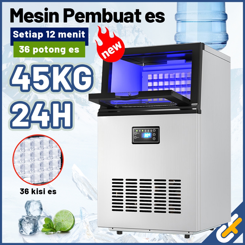 Epic Finds Mesin Es Pembuat Es Batu Kristal 45KG Sehari Kapasitas Besar