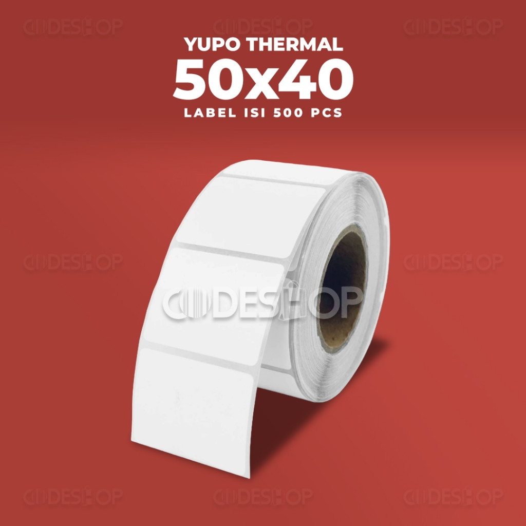 

Label Stiker Yupo Thermal 50x40mm 50x40 Timbangan 50 x 40 mm isi 500 Pcs