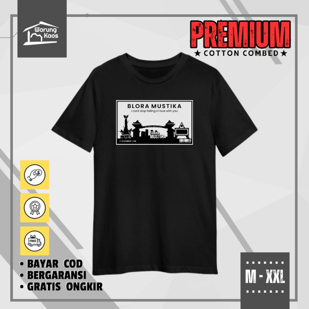 [ WARUNKAOS ] Kaos Blora Mustika Jawa Tengah / Kaos Pria Distro Blora Jawa Tengah Bahan Premium