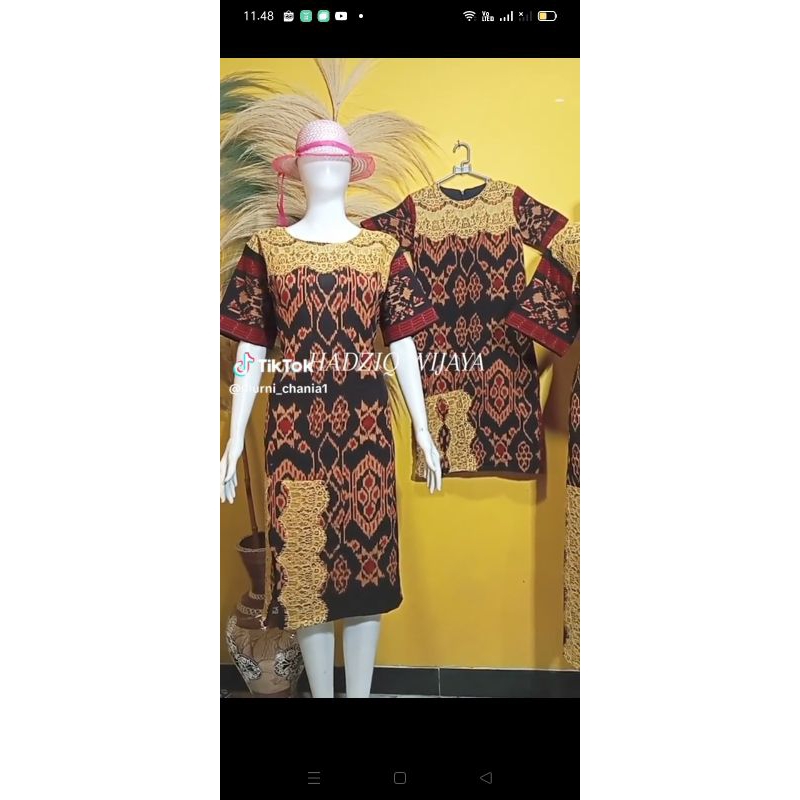 DRESS TENUN MIK BROKAT KUNING