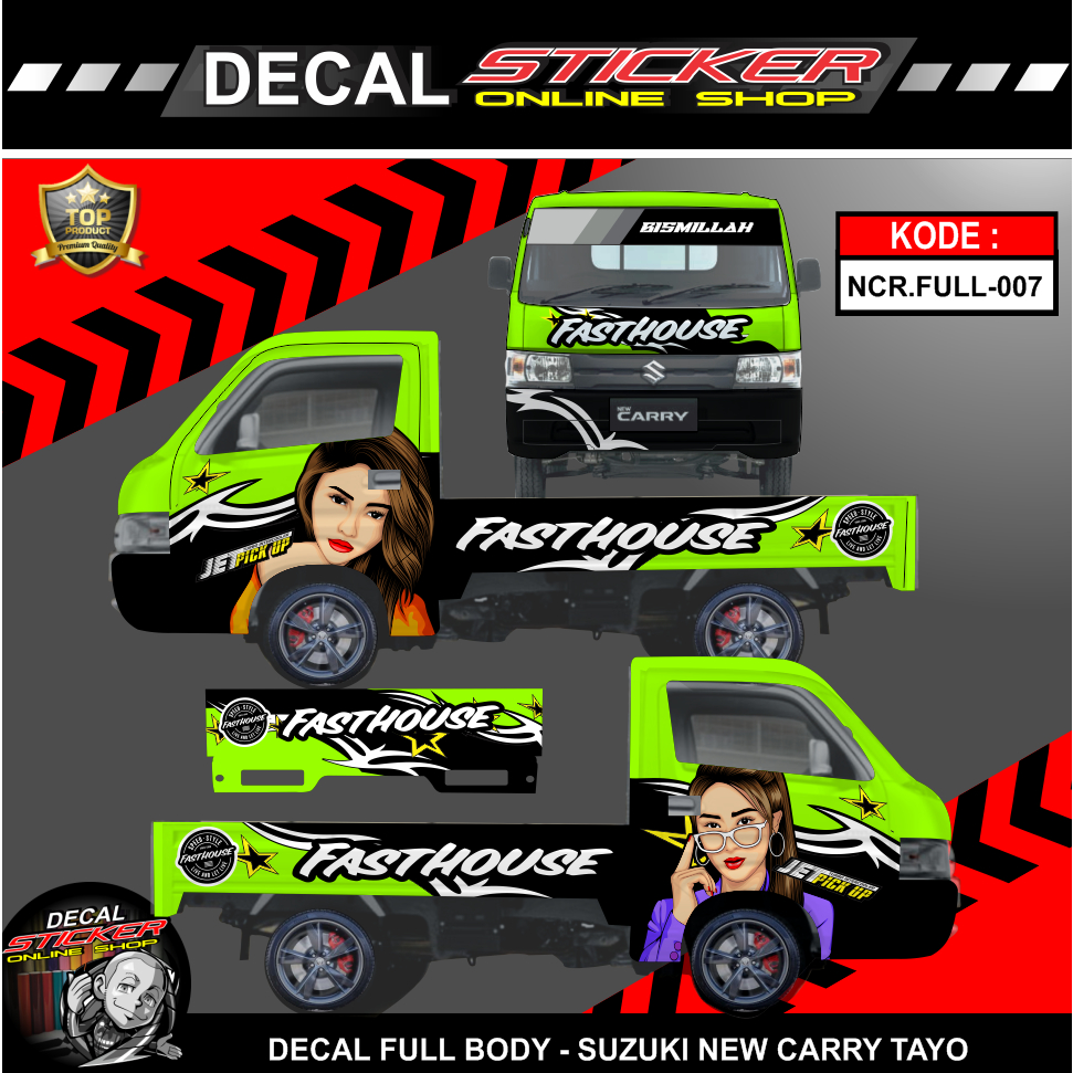 sticker mobil pick up new carry