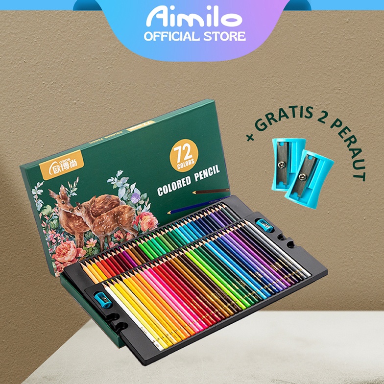 

ART A85C READY Aimilo High Grade Oil Pencil Color Pensil Warna Minyak 4872 Warna