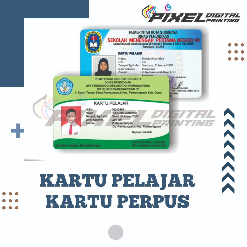 

kartu siswa kartu pelajar kartu osis kartu perpustakaan