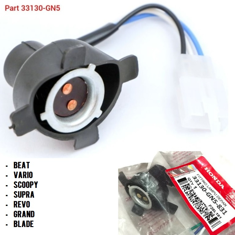 PALING MURAH Fitting Lampu Depan Supra Grand Legenda Impressa Prima Star Socket Soket Piting Pitting