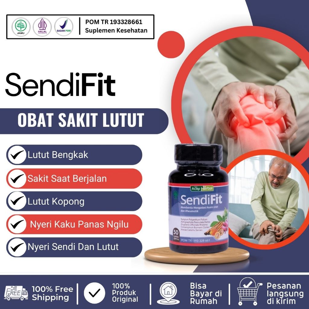 Obat Sakit Lutut, Nyeri Sendi Lutut, Lutut Bengkak, Lutut Sakit Saat Berjalan, Lutut Kopong, Sakit D