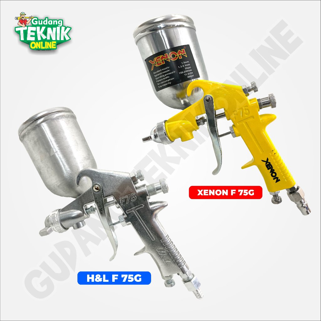 Air Spray Gun F 75G XENON HNL / Alat Semprot Semprotan Cat Xenon F75G Tabung Atas 400cc XENON HNL