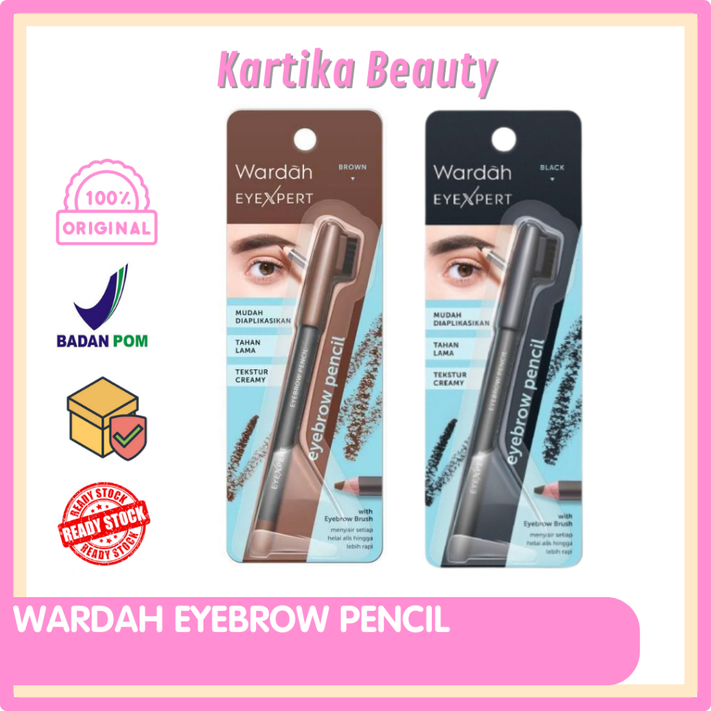 WARDAH EYEBROW PENCIL PENSIL ALIS WARDAH DENGAN SIKAT ALIS EYE BROW WARDAH