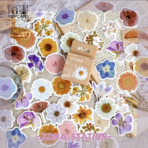 

[ZS] 46 PCS / Sticker Flower Cute Decorating Journaling