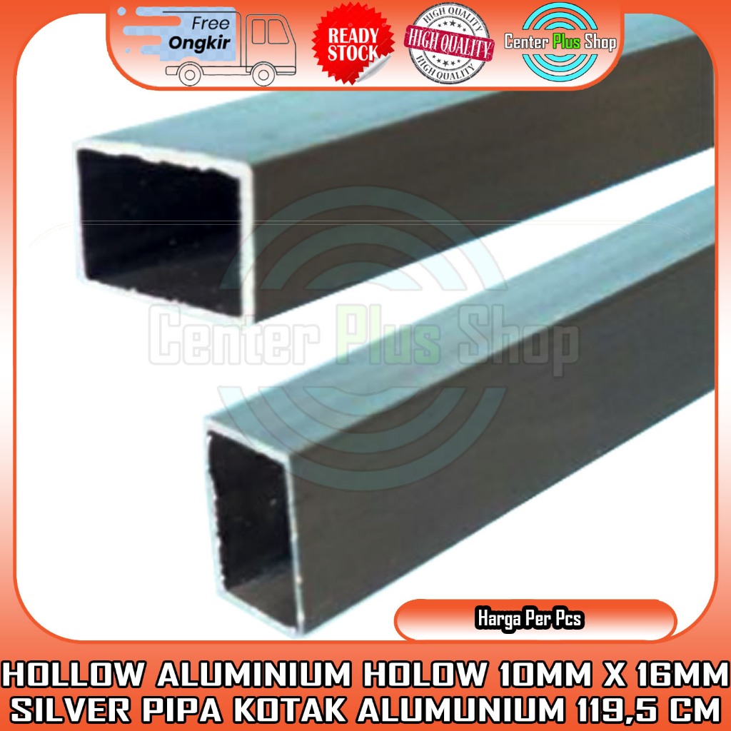 HOLO ALUMUNIUM ALUMINIUM 10MM X 16MM SILVER HOLOW PIPA BESI HOLLOW ALMUNIUM ALMINIUM SILPER PIPE RAN