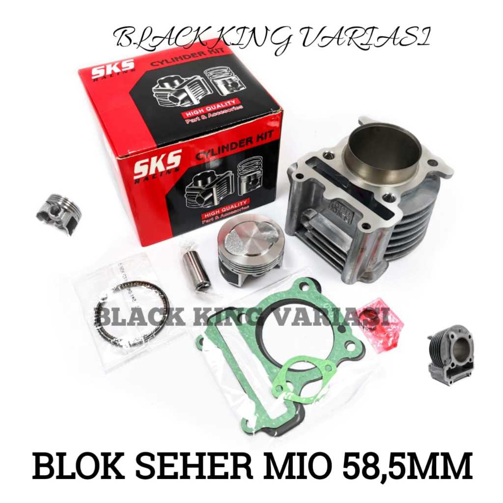 Blok Seher Mio 58,5mm Blok Seher Boring Paket Boreup Mio 58,5 mm Boring Block Blok Seher Motor Mio 5