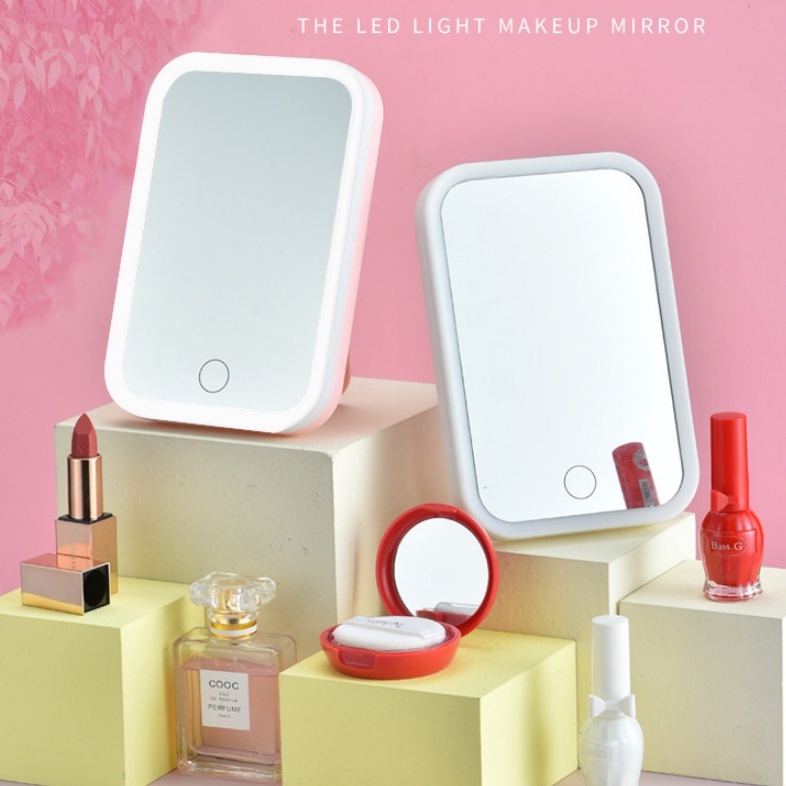 TERLARIS  - RIAS LED MIRROR BULAT TOMBOL TOUCH SCREEN / KACA MAKEUP CERMIN
