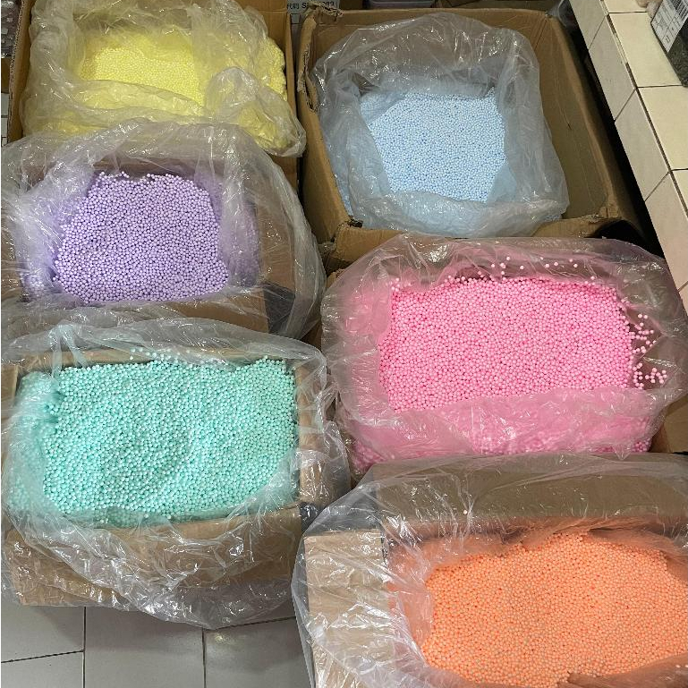 Gabus Butiran 1 Pack 5 Gram Sterofom Putih Bahan Packing Pengganti Wrapping Bulat Empuk Prakarya Cra