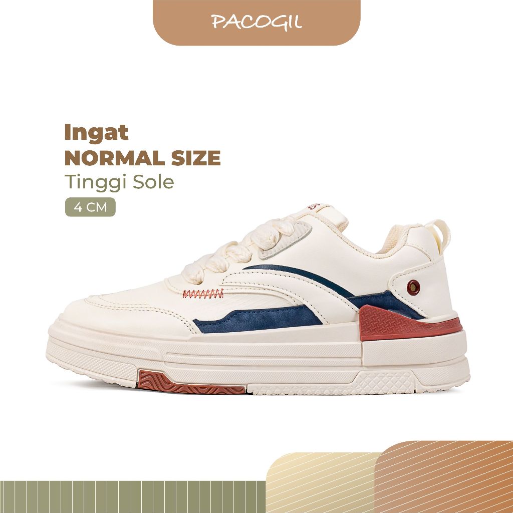 PACOGIL Maggie Sneakers Wanita White and Multi Sepatu Olahraga 2071