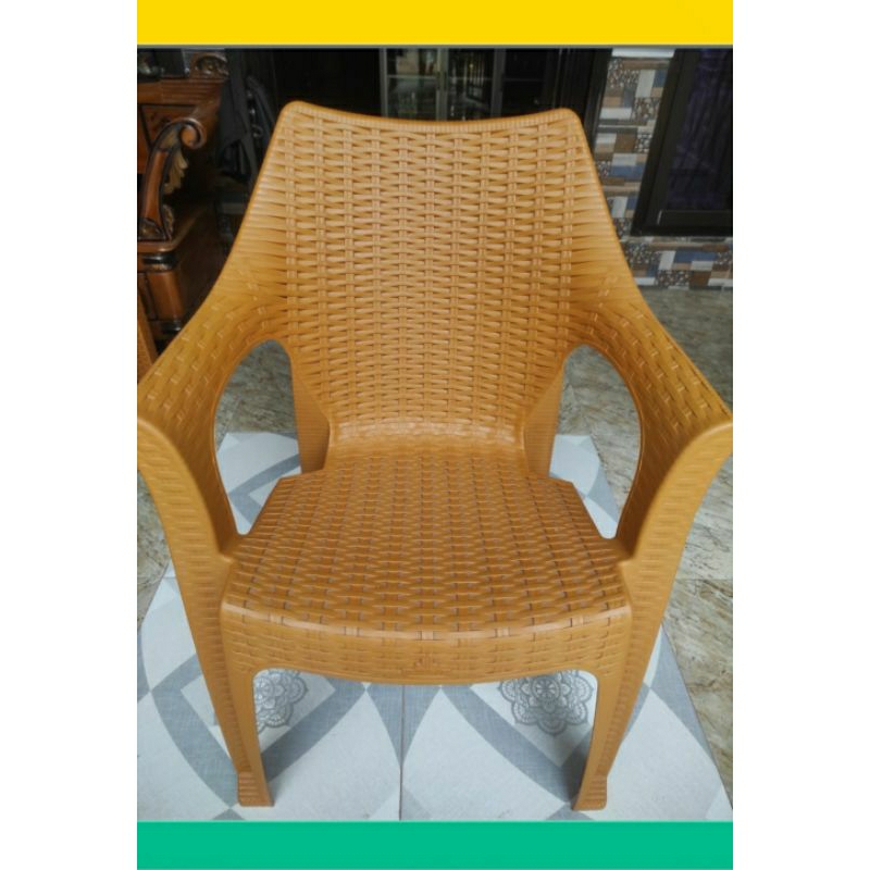 KURSI PLASTIK ROTAN OLYMPLAST OL 508/OLYMPLAST KURSI SANTAI OL 508/KURSI TERAS ROTAN PLASTIK/KURSI S