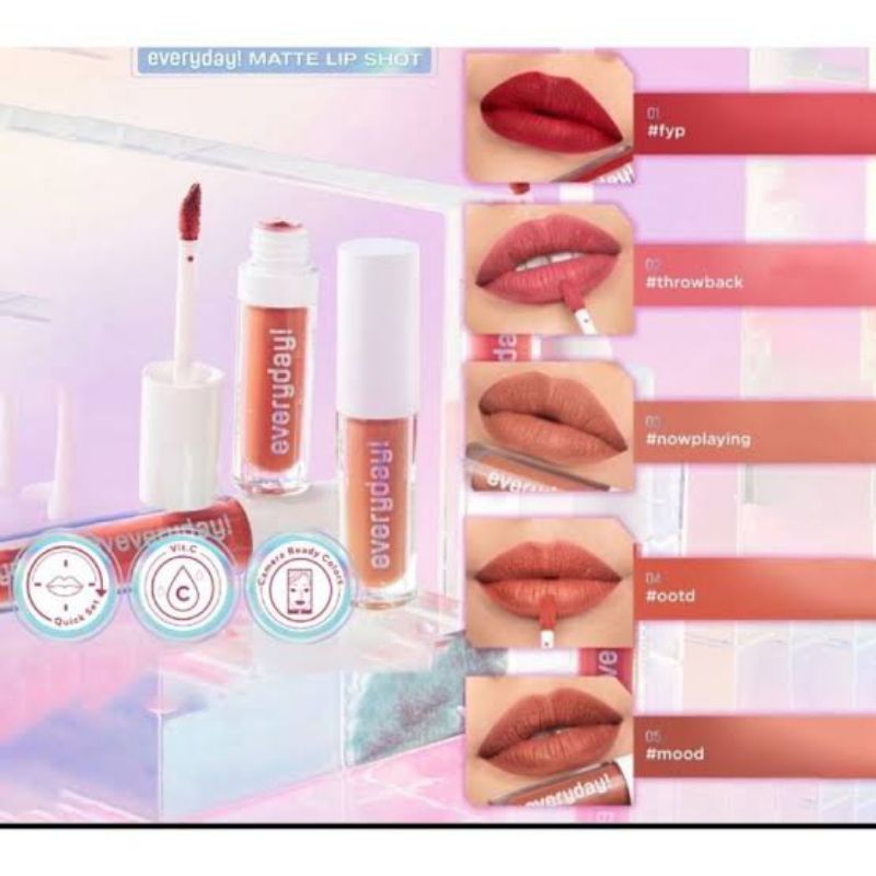 Lip Wardah | matte lip shot | 5 Shed | tahan lama