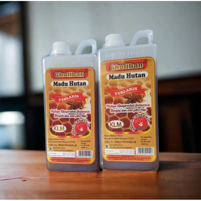 

3 Botol Madu KLM Gholiban Plus Bee Pollen Dan Royal Jelly 1KG