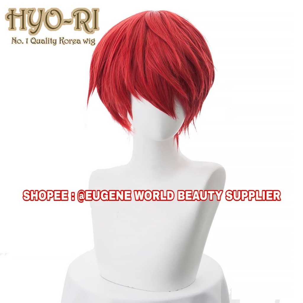 READY STOCK - RAMBUT PALSU FULL WIG COSPLAY ANIME ASSASSINATION CLASSROOM WIG KARMA AKABANE WIG AKAB