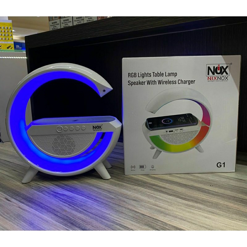 Speaker bluetooth NixNox G1 lampu RGB LED light 12 mode meja lampu tidur support wirelles