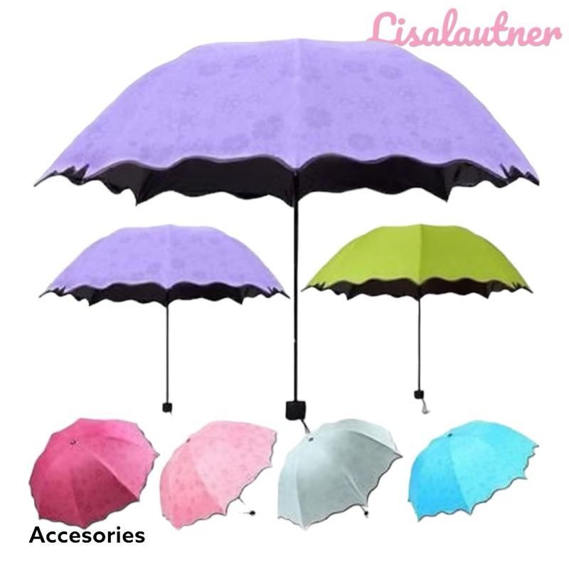 RAMADANSALE (COD) PAYUNG LIPAT 3D PAYUNG HUJAN PAYUNG KECIL TERKINI