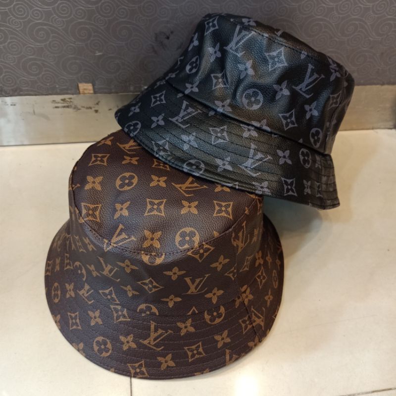 Topi Bucket Hat LV Monogram Topi Bucket Import Quality