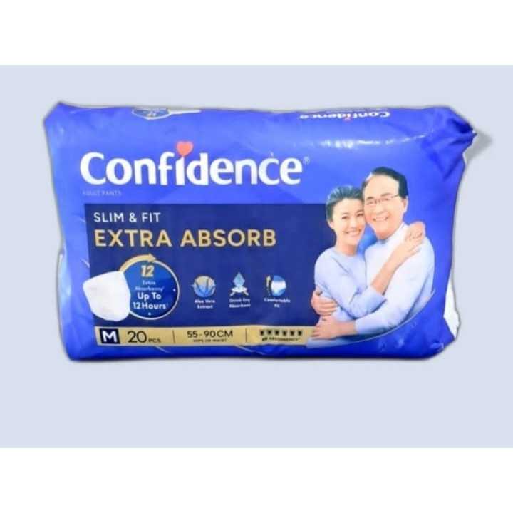 Confidence Popok Dewasa Celana Ekstra Serap M20 pads - Pampers Celana Lansia  Ukuran Lingkar Pinggan