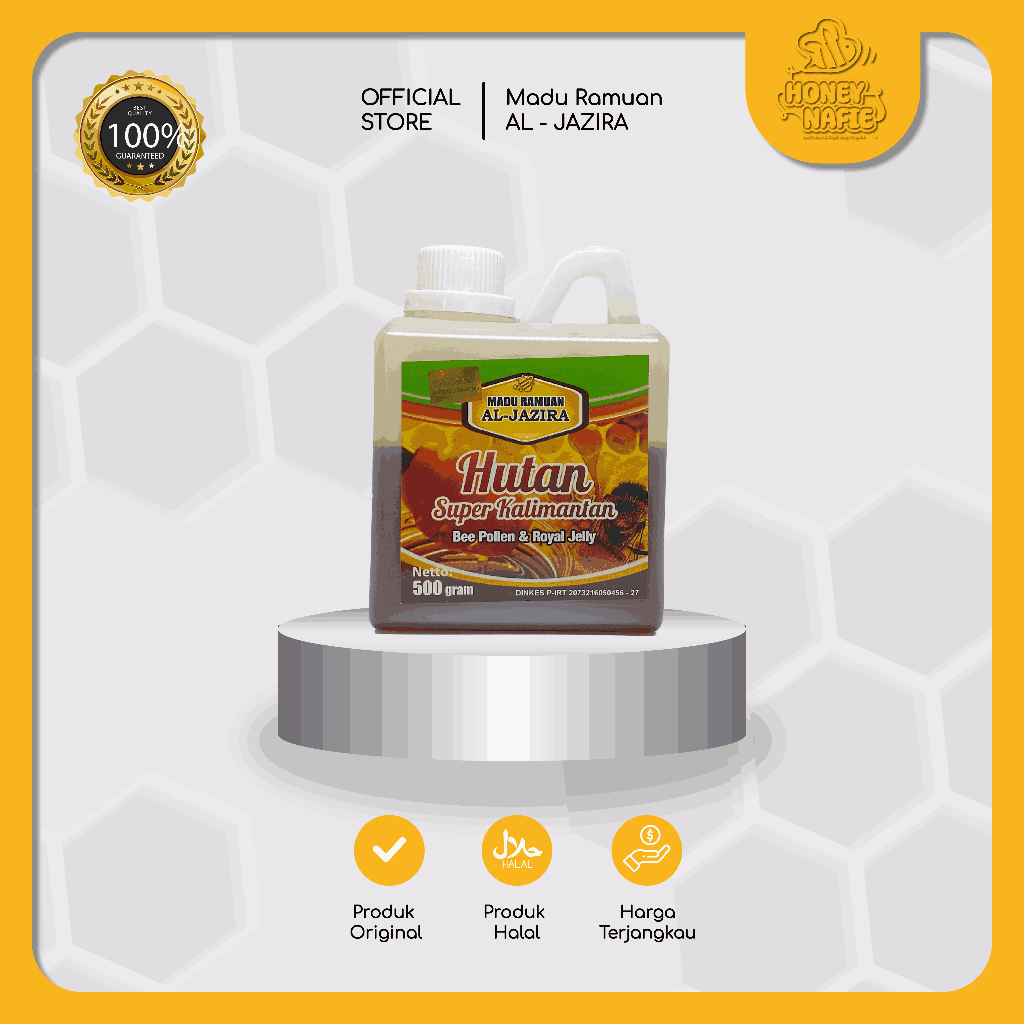 

Madu Ramuan Al-Jazira Hutan Super Kalimantan Bee Pollen & Royal Jelly