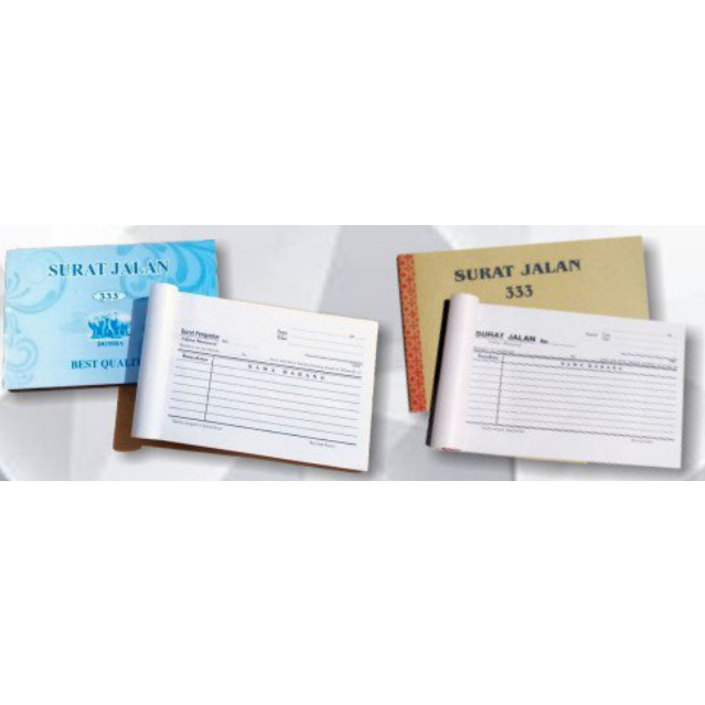 

333 Surat Jalan Tanggung 1/2 Kwarto 2 Ply, 3 Ply & 4 Ply [ 1 Lusin ]