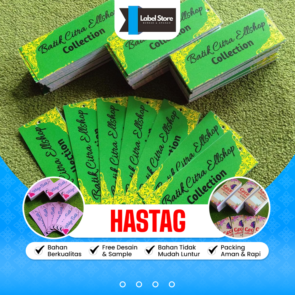 Hang Taq Tag Label Gantung Merk Baju Jilbab Hijab Celana Masker Tas Kain Pakaian Aksesoris Murah