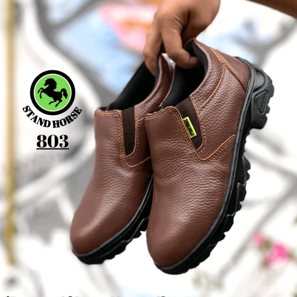 SEPATU SAFETY PENDEK TANPA TALI ATAU SLIP ON TERBAIK SE INDONESIA BRAND LOKAL KUALITAS TERBAIK DENGA
