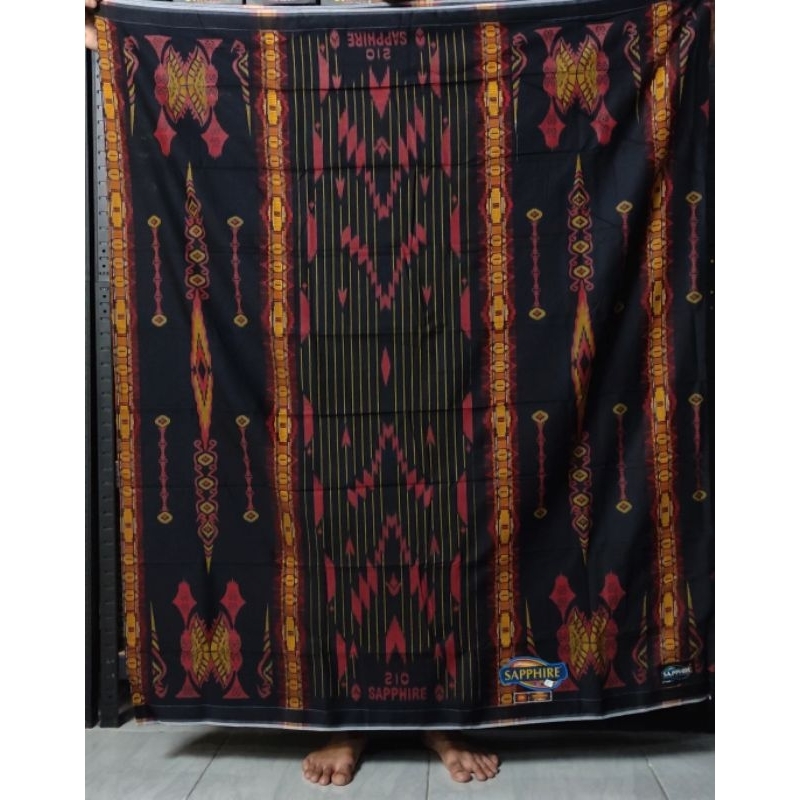 Sarung Sapphire Songket Timbul Kembang
