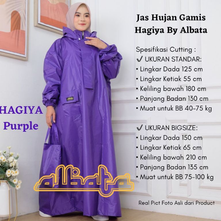 Promo TerbatasIdy5Y9k Jas Hujan Wanita Muslimah Albata Hagiya Purple Mantel Syari Jumbo Bigsize Mode