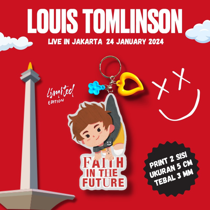 Louis Tomlinson Keychain Acrylic - Faith In The Future