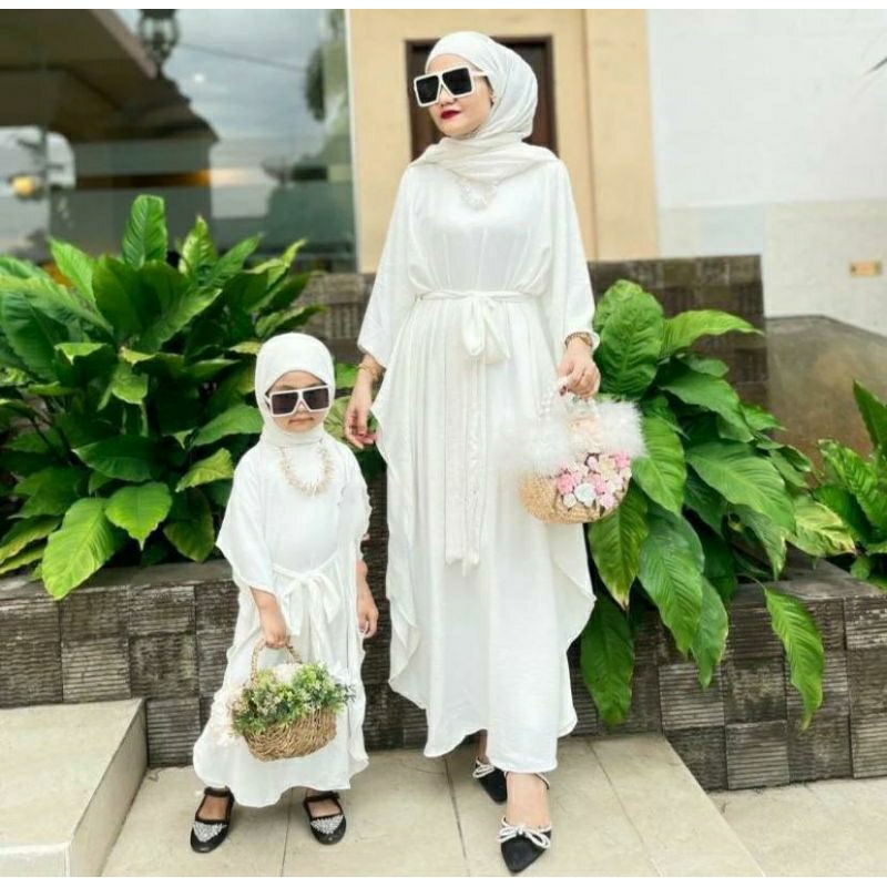 kaftan couple, kaftan anak dan ibu, muslim.lebaran