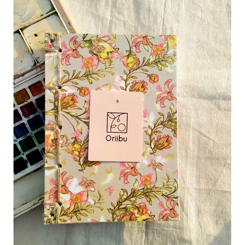 

JAPANESE BOOK BAINDING A5 | NOTE BOOK A5 JAPANESE STYLE | HANDMADE BOOK| FLOWER SAGE