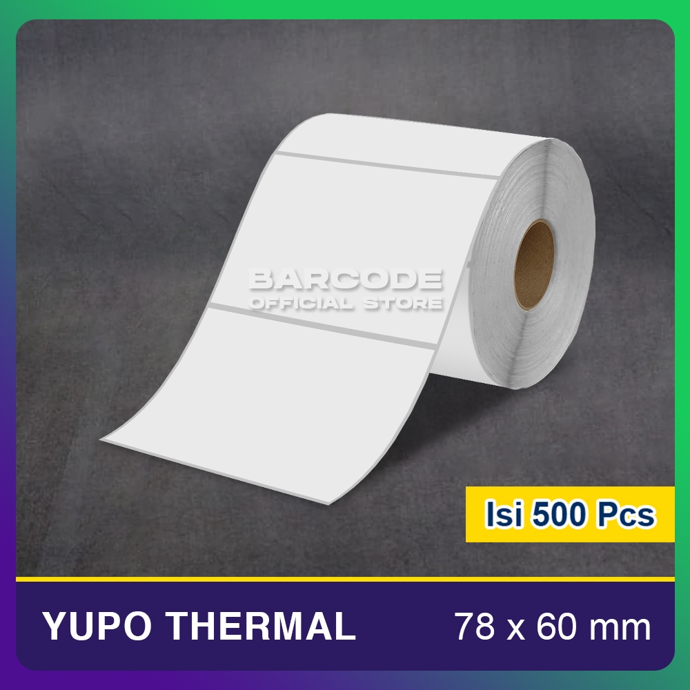 

Label Stiker Yupo Thermal 78x60mm 78x60 Barcode 78 x 60 mm isi 500 Pcs