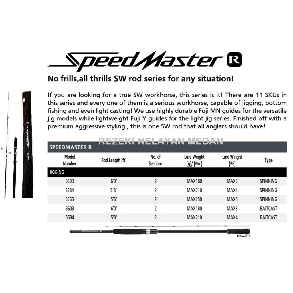 Joran Jigging SHIMANO Speedmaster R 2019 [Spinning/Baitcast]
