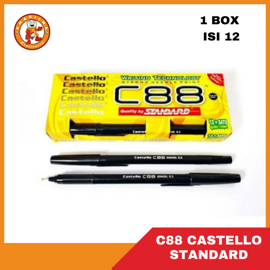 

BALLPOINT / BOLPEN / PULPEN C88 CASTELLO STANDARD MURAH (1PACK) [5002004-5]